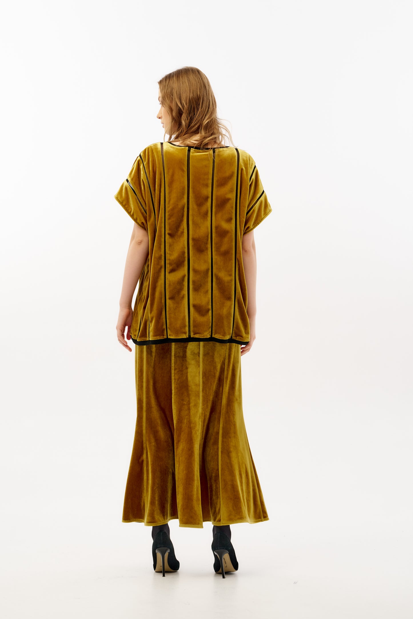 Boxy oversized top Japanese velvet