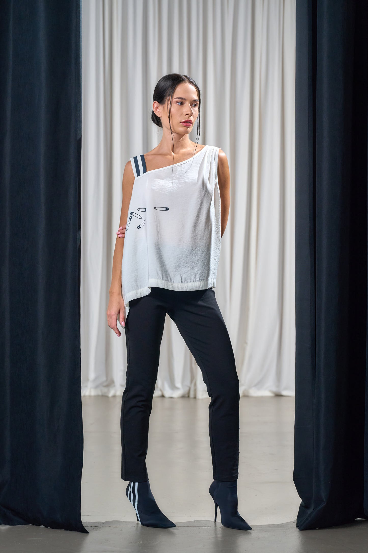 Safety Pin Asymmetric Top
