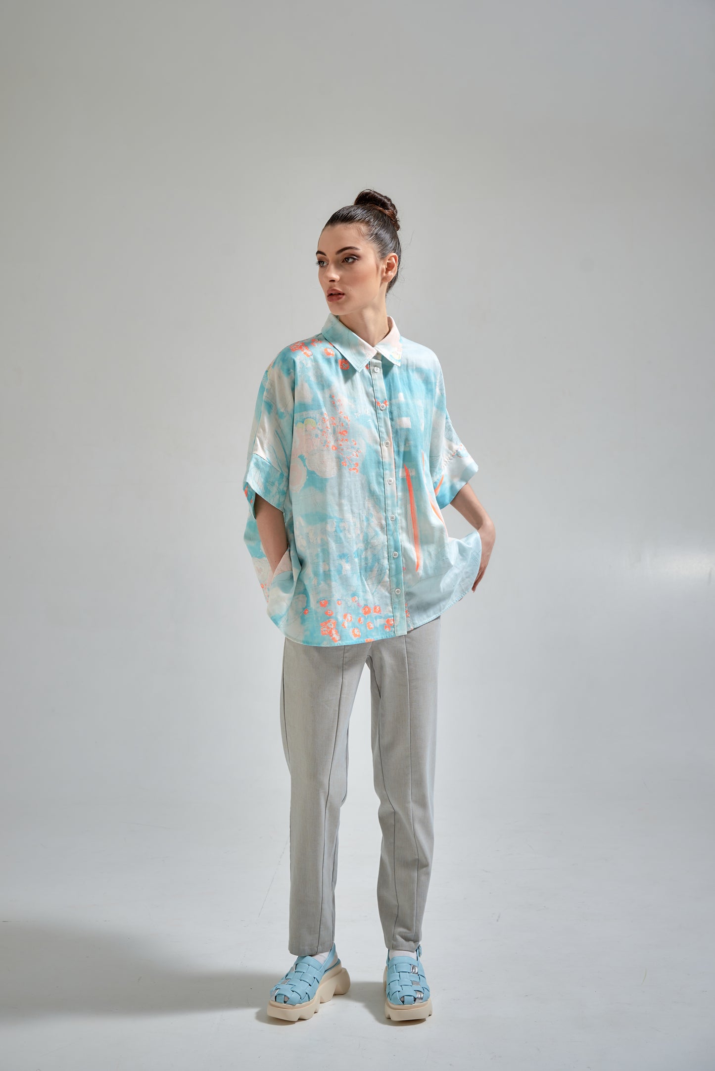 Short sleeve shirt square design |  NY77DESIGN