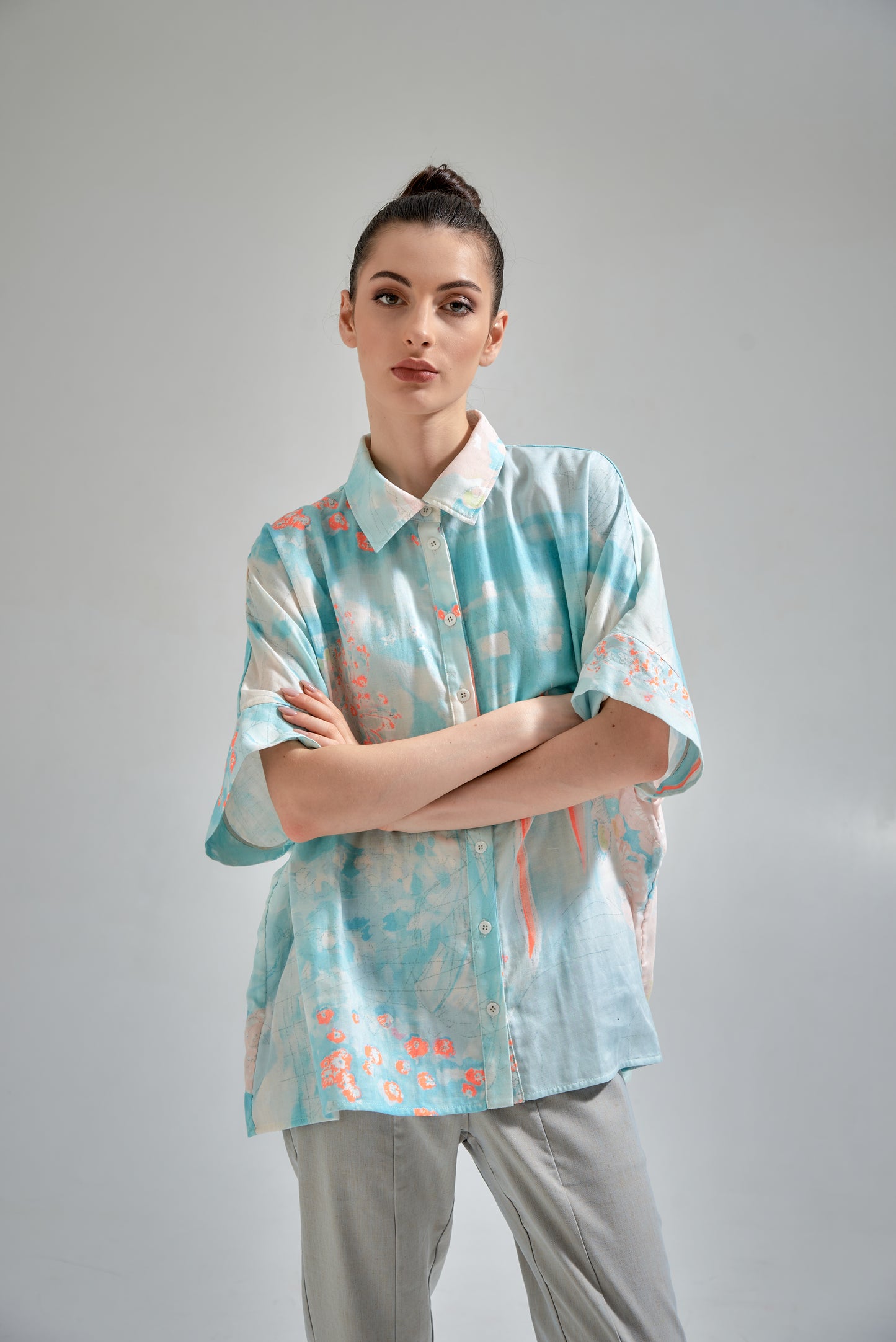 Short sleeve shirt square design |  NY77DESIGN