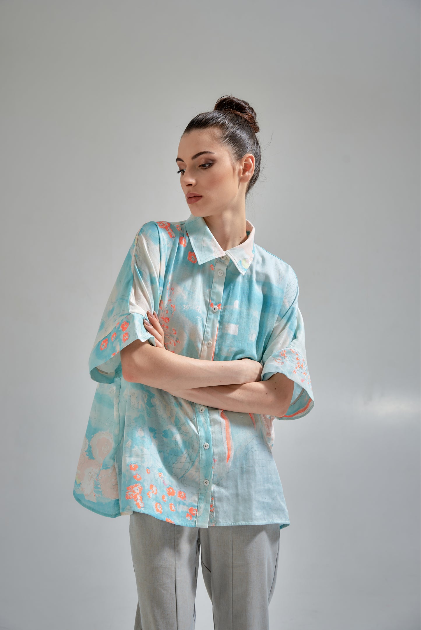 Short sleeve shirt square design |  NY77DESIGN
