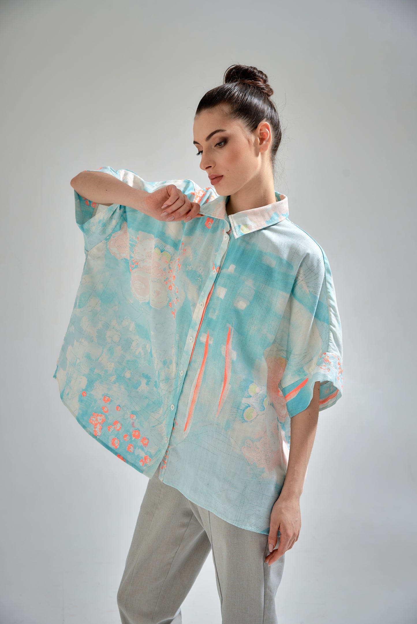 Short sleeve shirt square design |  NY77DESIGN