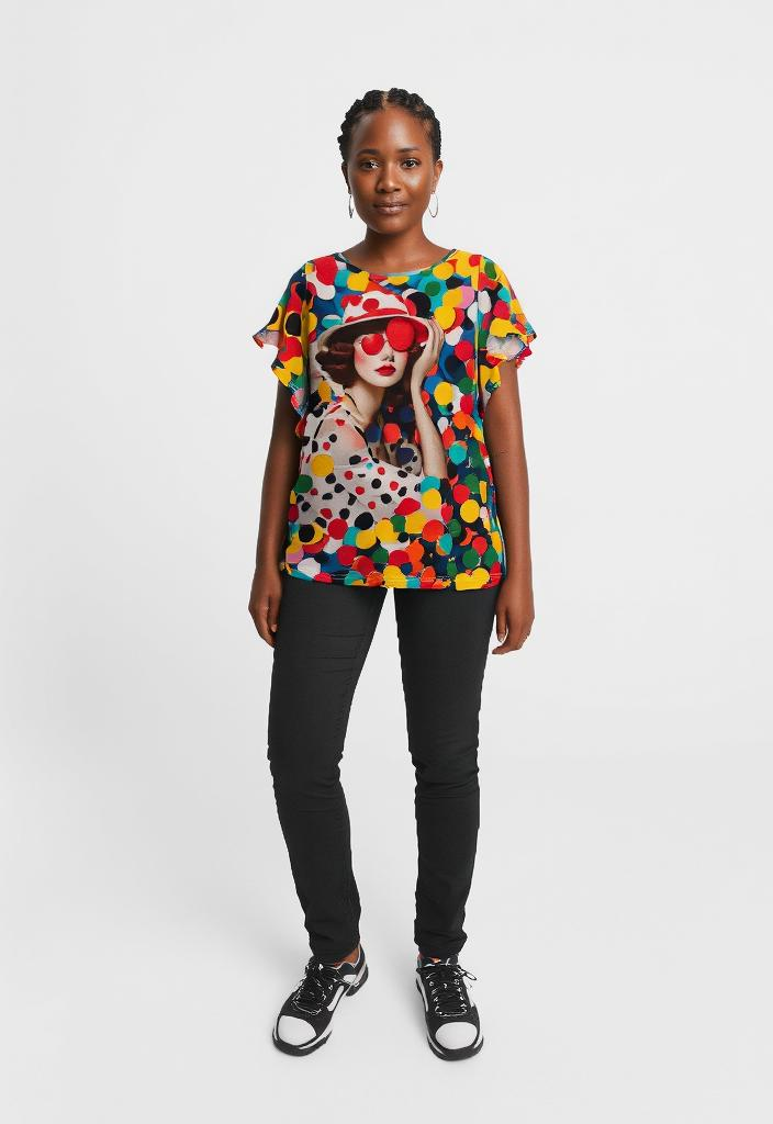 Raffle sides top with AI generated print | NY77DESIGN
