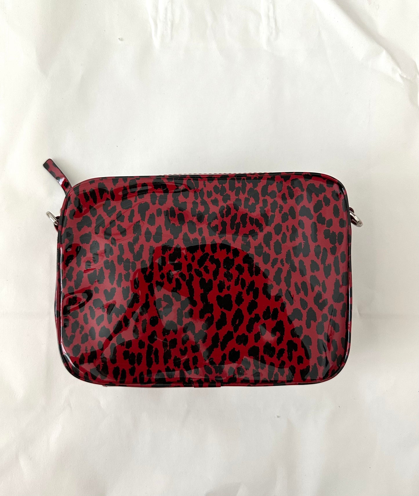 Crossbody Camera Bag Animal Print Glossy Leather | NY77DESIGN