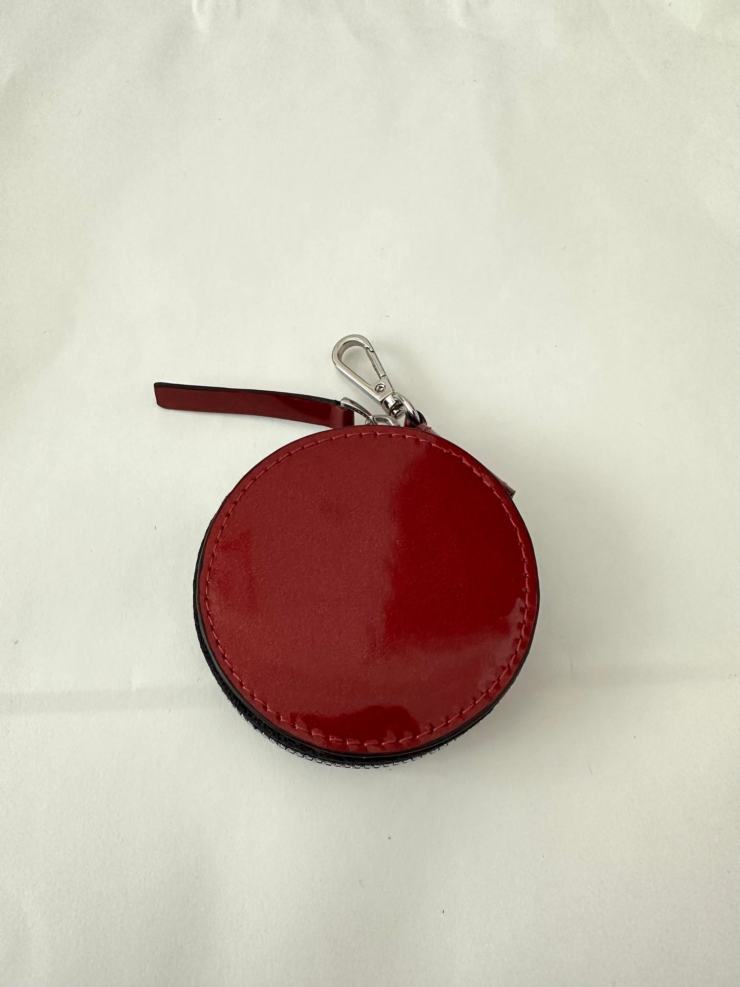 Coin Pouch in Candy Red Glossy Leather | NY77DESIGN