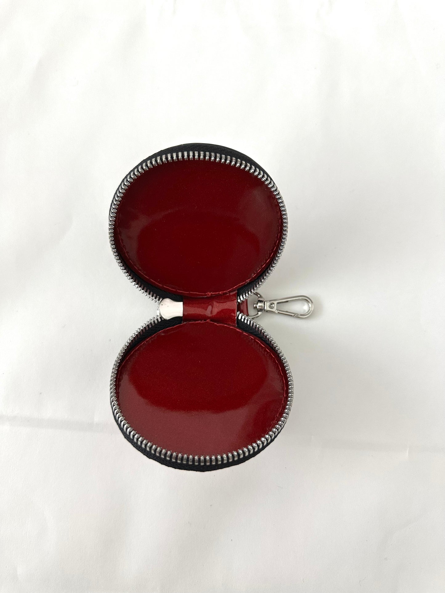 Coin Pouch in Candy Red Glossy Leather | NY77DESIGN