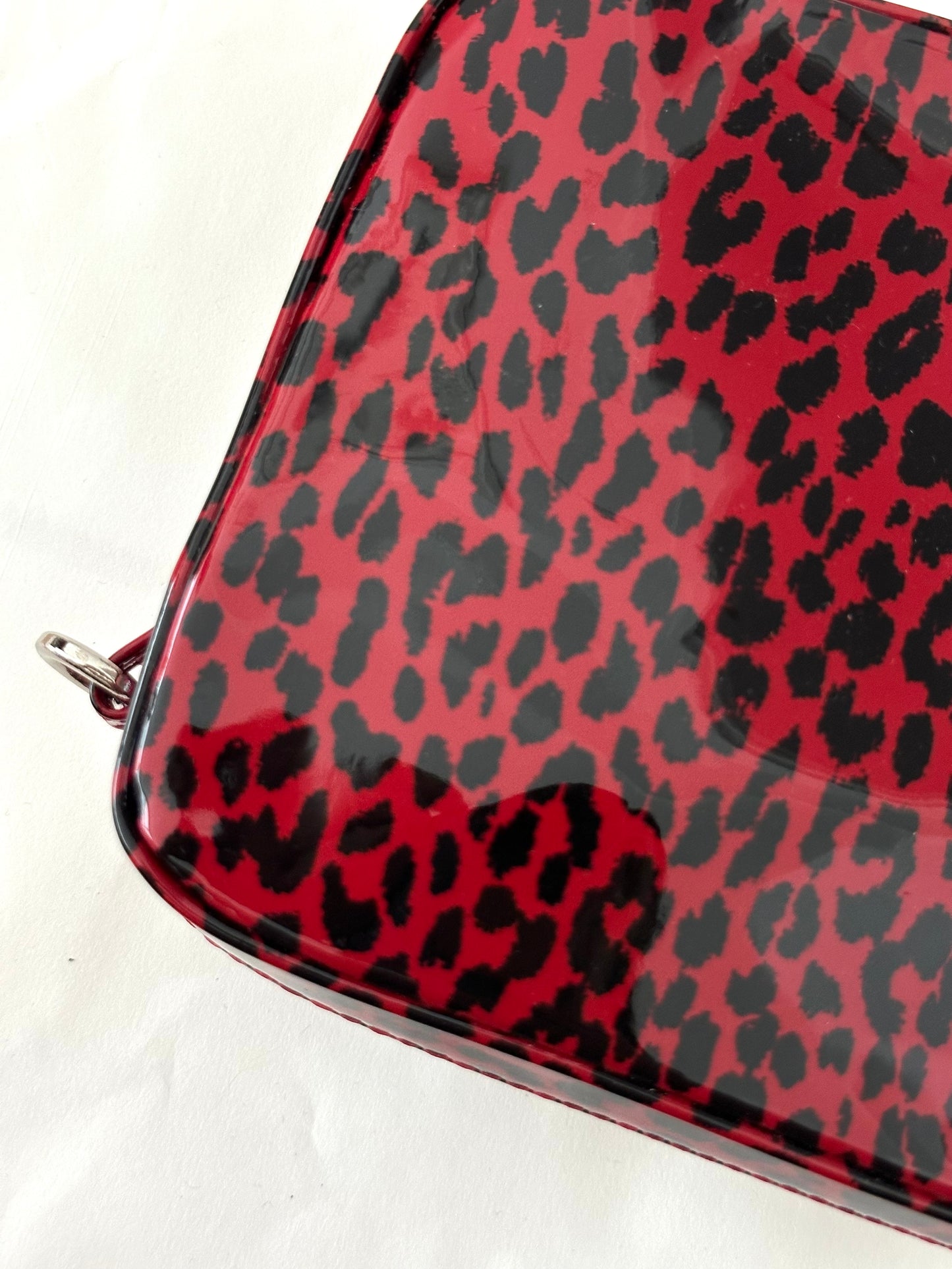 Crossbody Camera Bag Animal Print Glossy Leather | NY77DESIGN