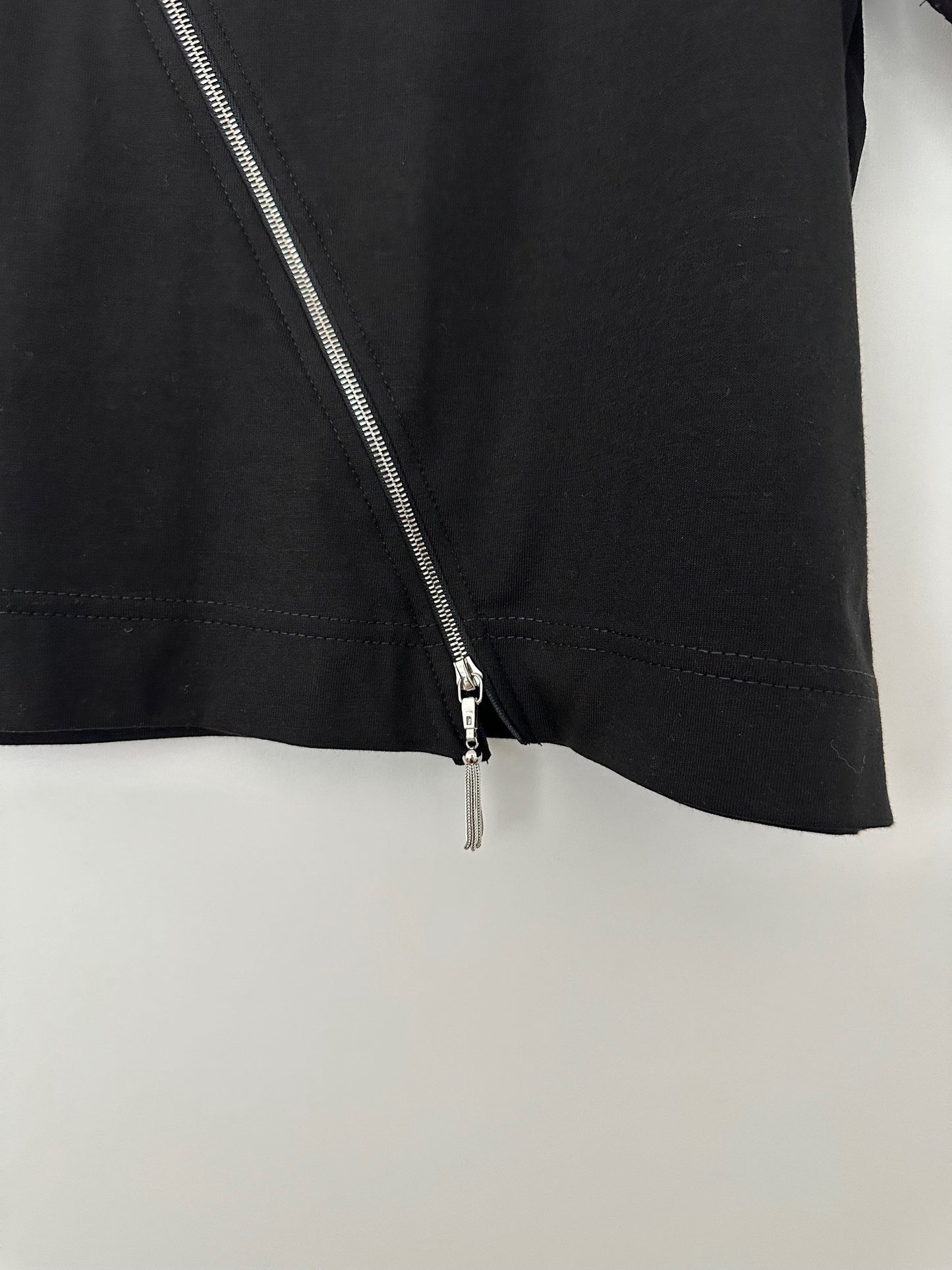 Top 3/4 sleeve square zipper |  NY77DESIGN