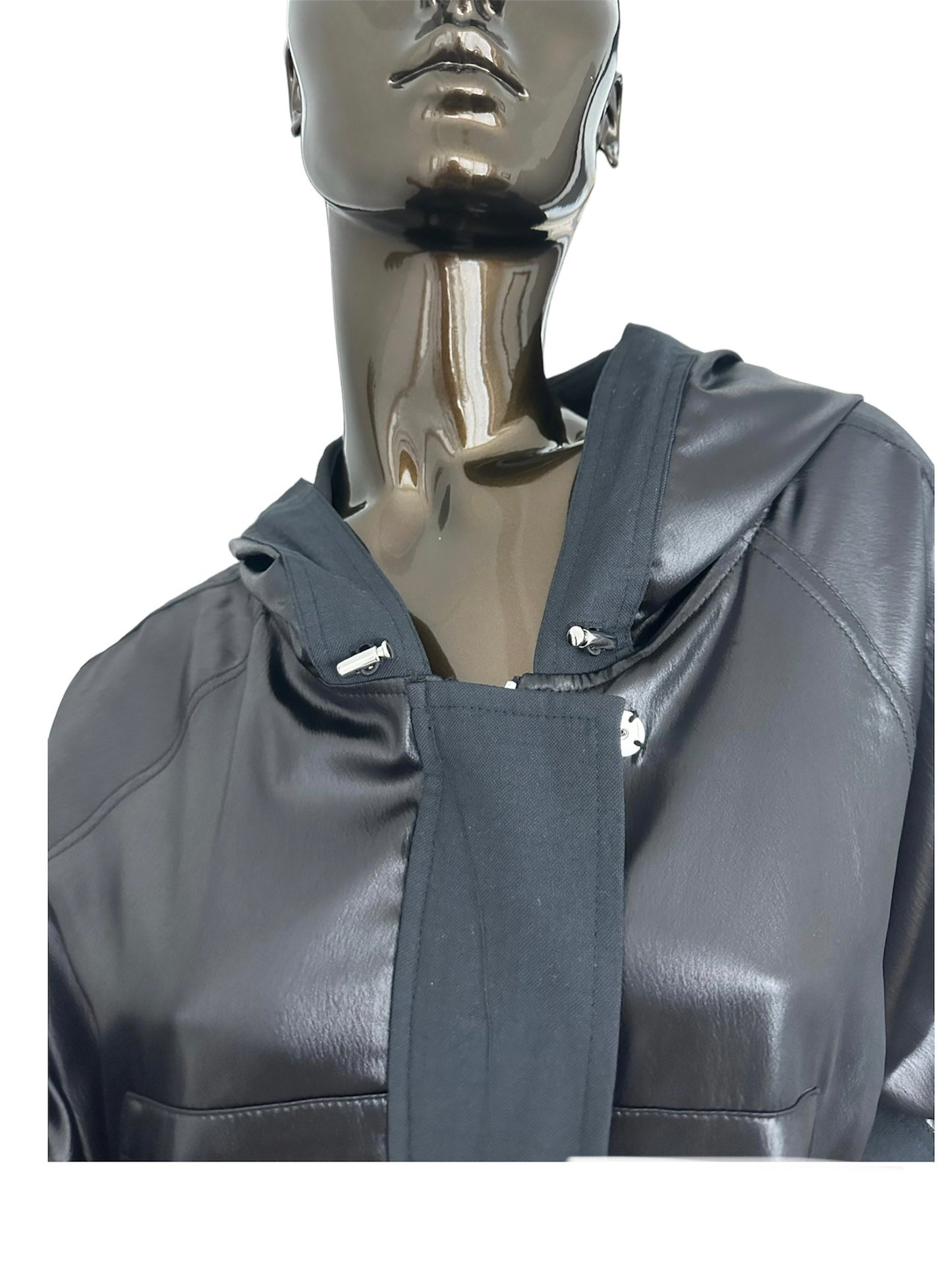 Biker jacket with hood