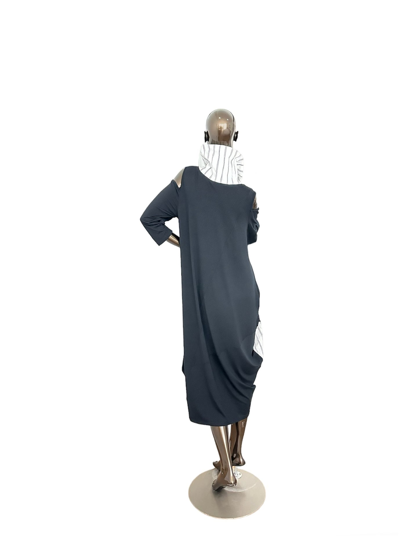 Open shoulder midi dress