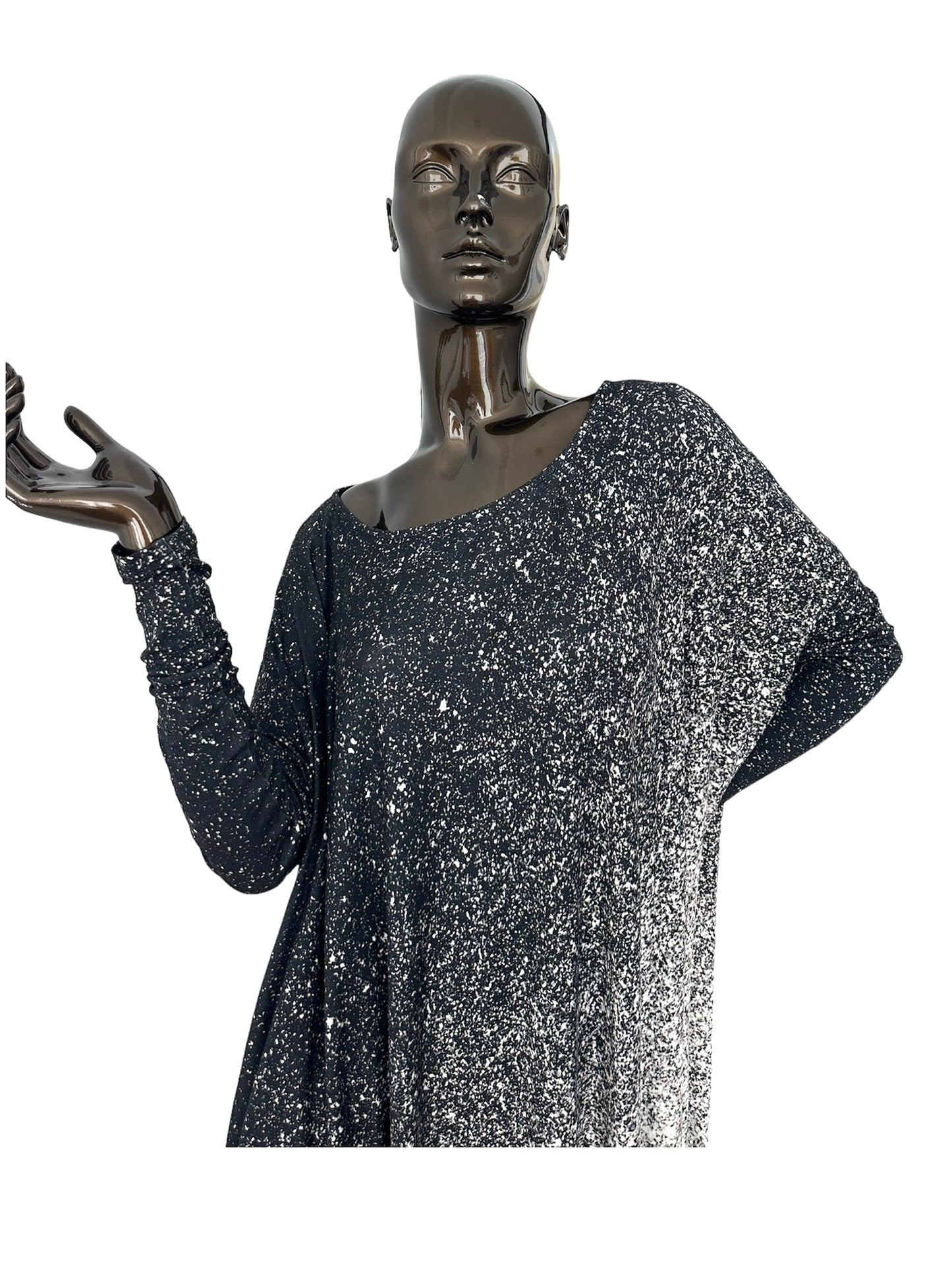 Opera dress with asymmetrical bottom