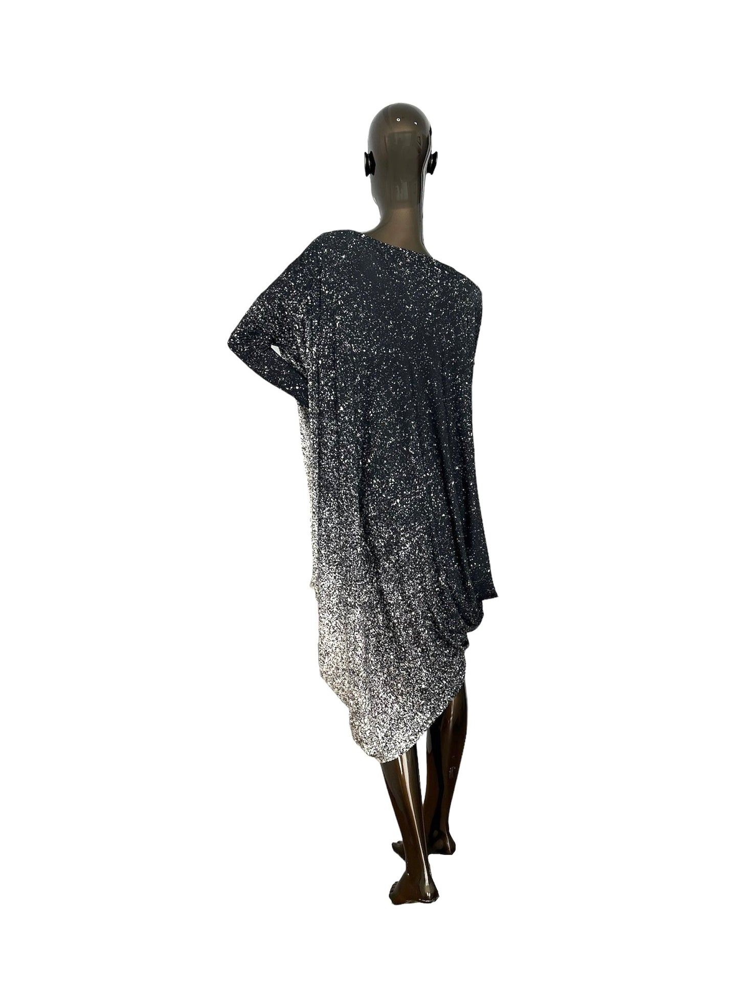 Opera dress with asymmetrical bottom