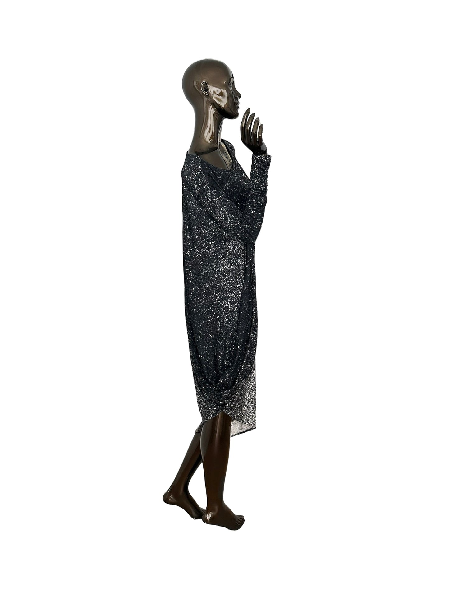 Opera dress with asymmetrical bottom