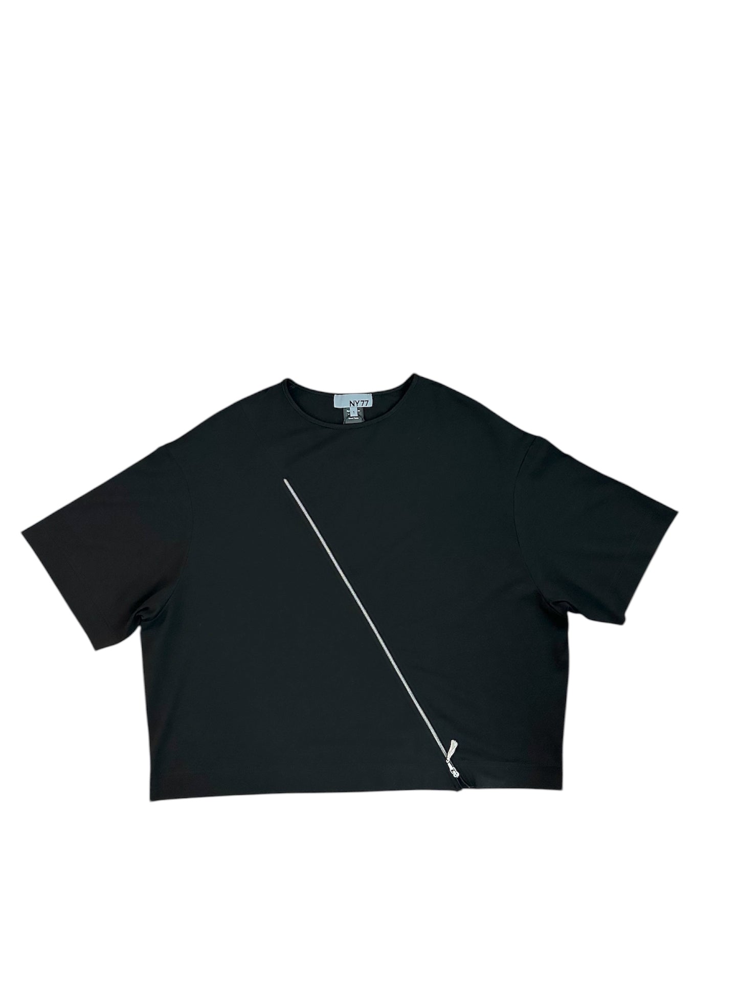 Top 3/4 sleeve square zipper |  NY77DESIGN