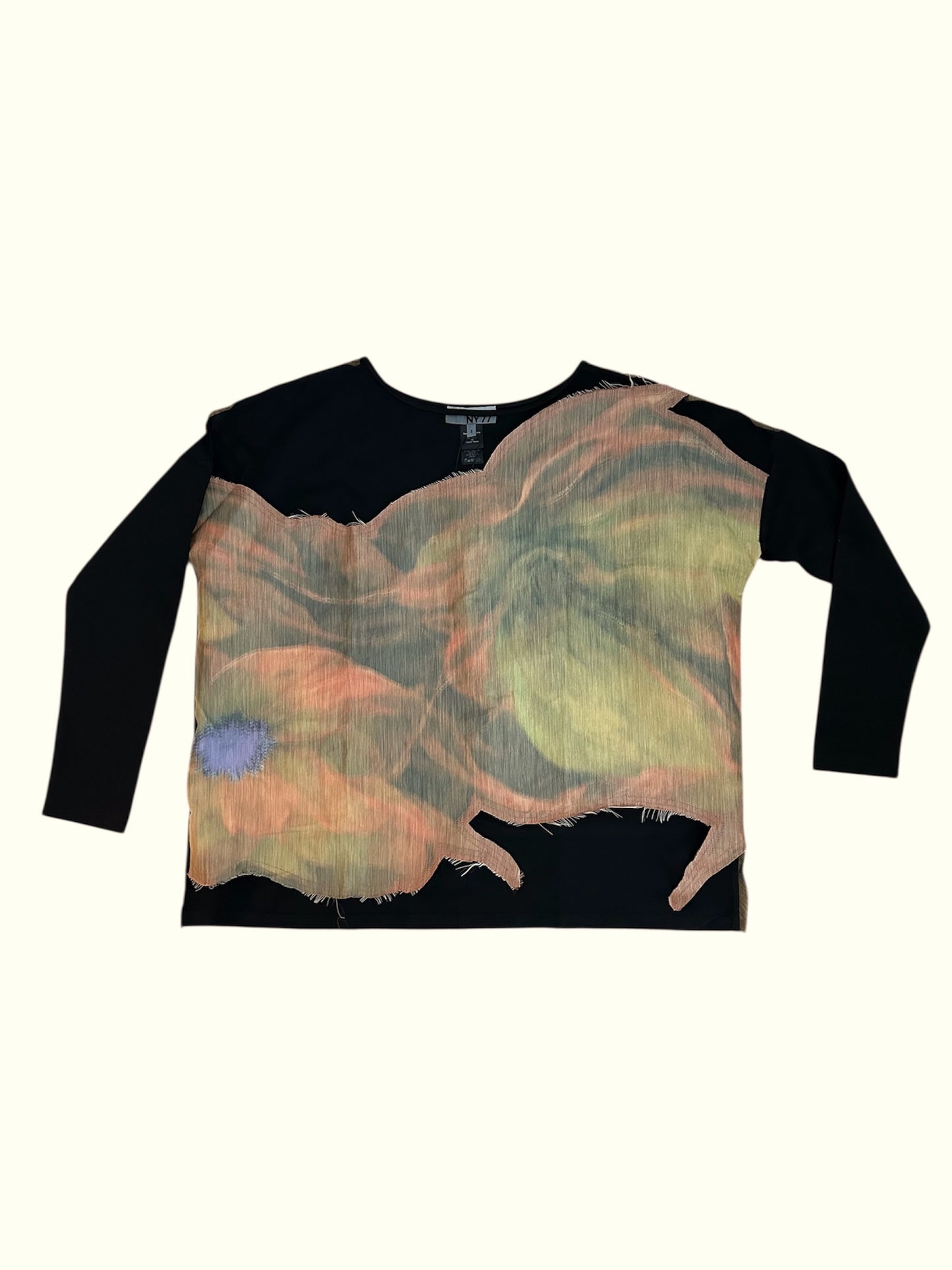 Long sleeve square top orange