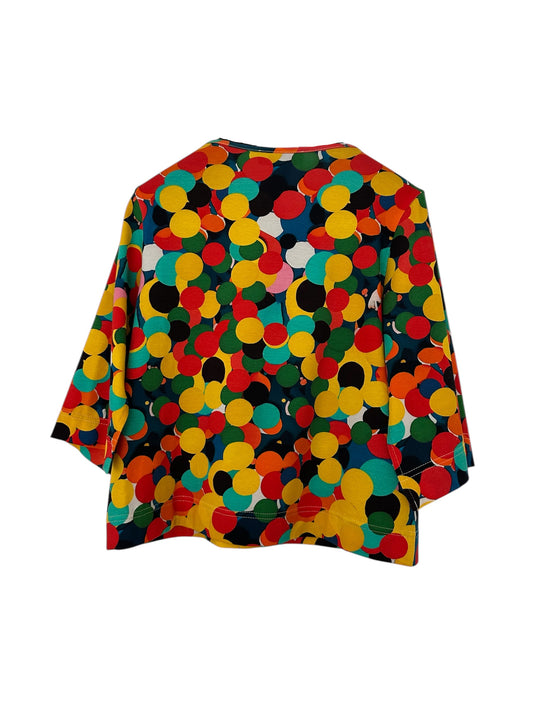 3/4 sleeves top with special AI generated print |  NY77DESIGN