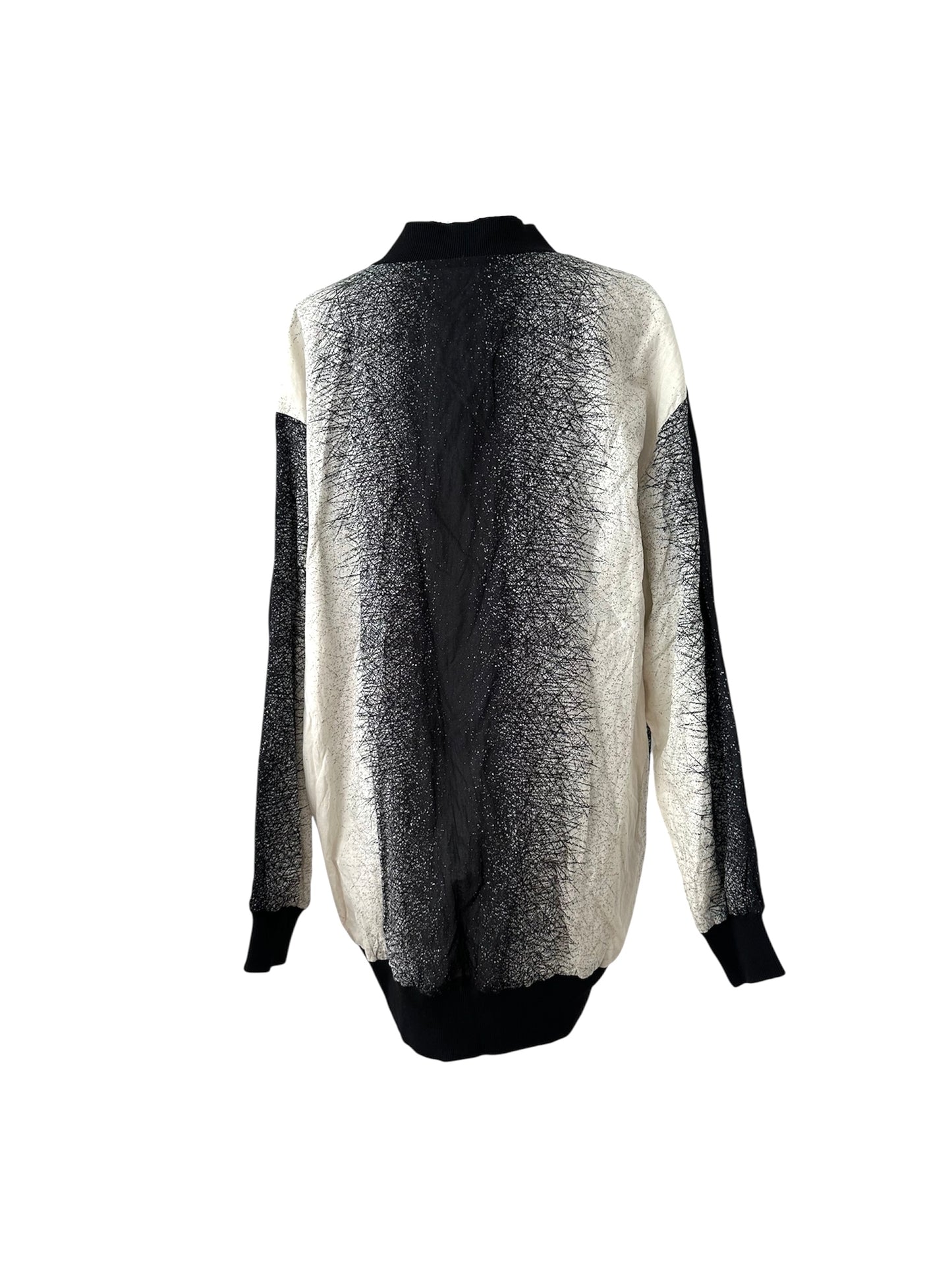 Long Bomber Jacket Zipper Closure | NY77DESIGN