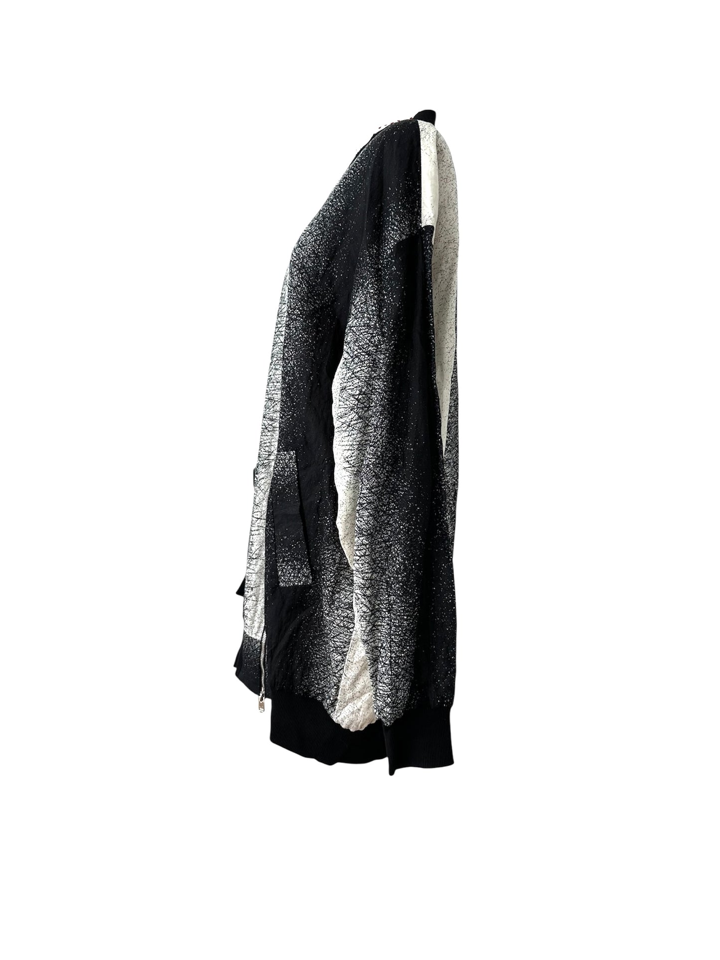 Long Bomber Jacket Zipper Closure | NY77DESIGN