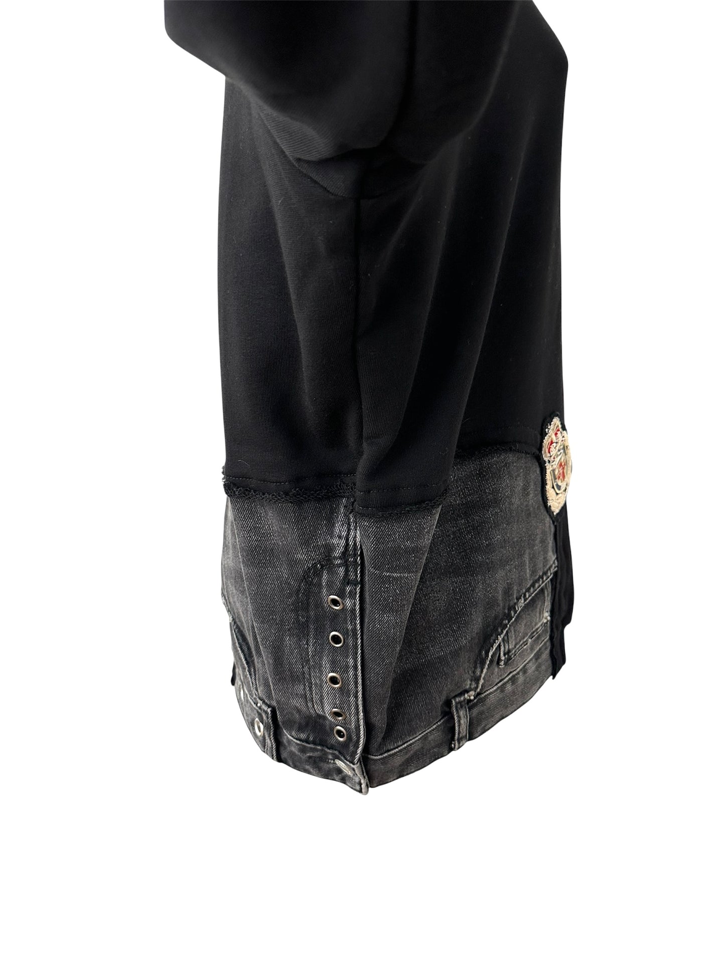 Japanese Cotton Sweatshirt with jeans detail | NY77DESIGN