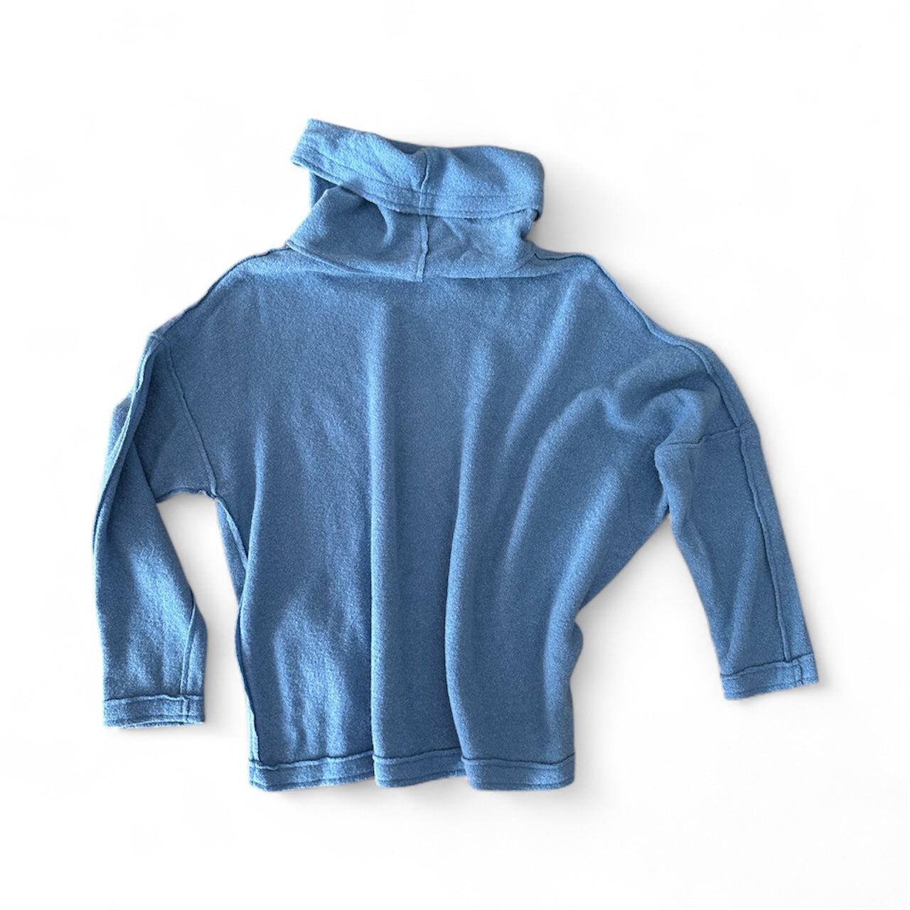 Cowl neck sweater with real metal screw detail