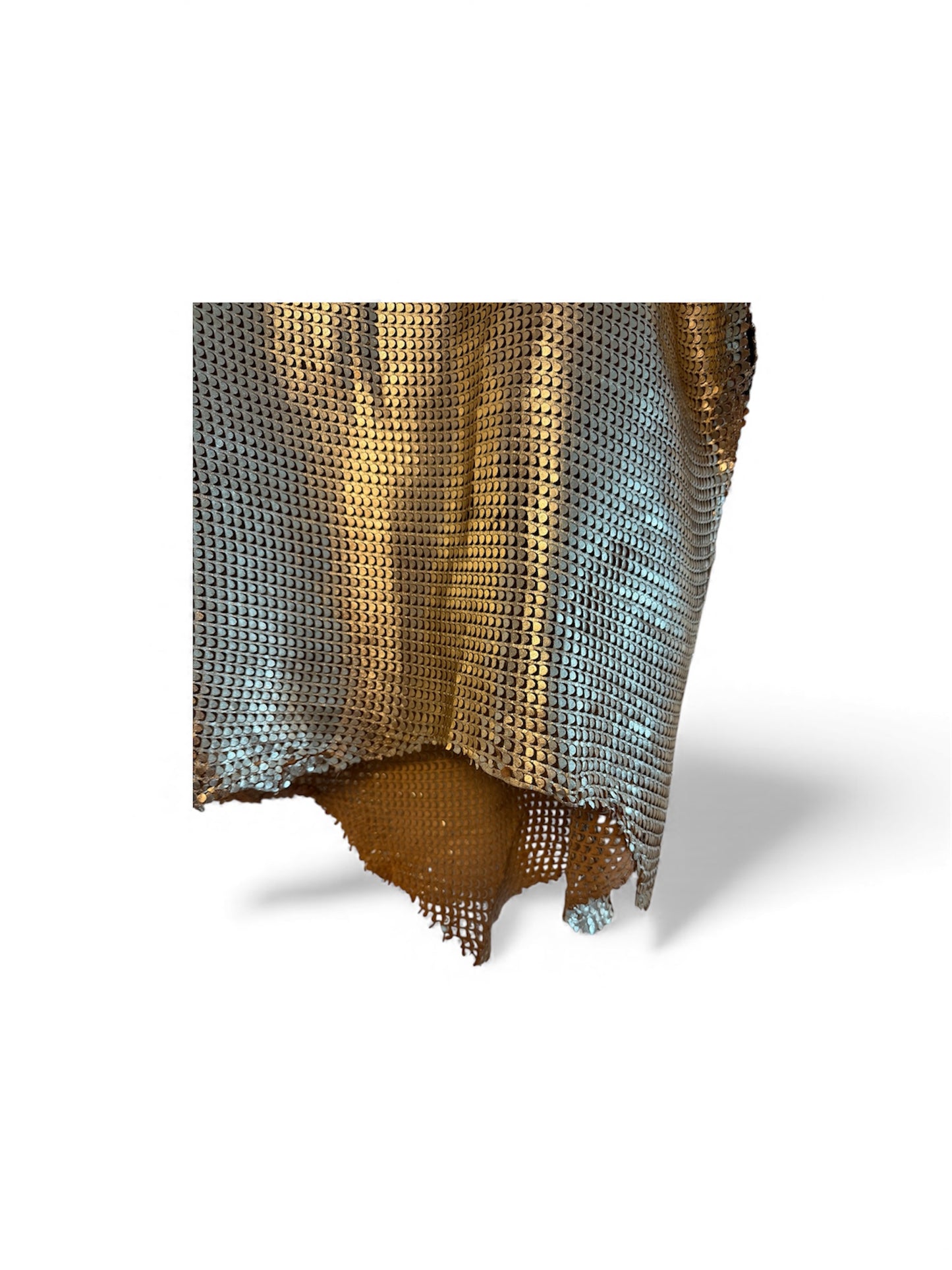 Perforated Lamb Leather Vest with Turtleneck