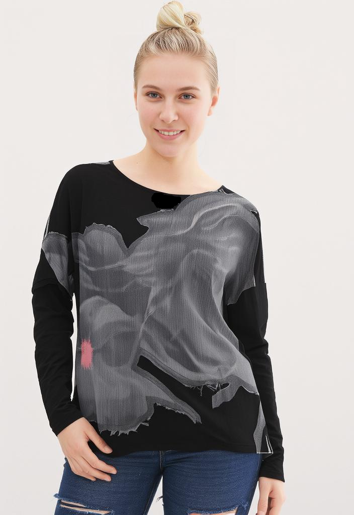 Long sleeve square top grey – NY 77 DESIGN
