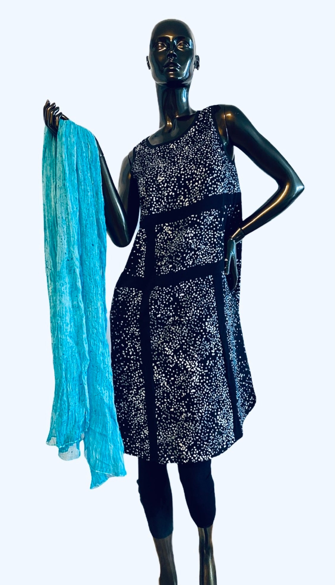 Silk crinkled scarf. Made in Italy. Hand dyed