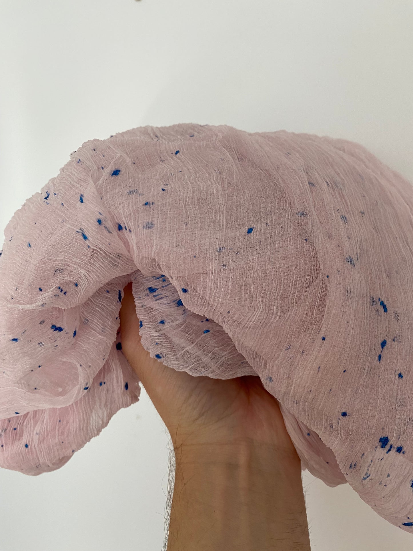 Silk crinkled scarf. Made in Italy. Hand dyed
