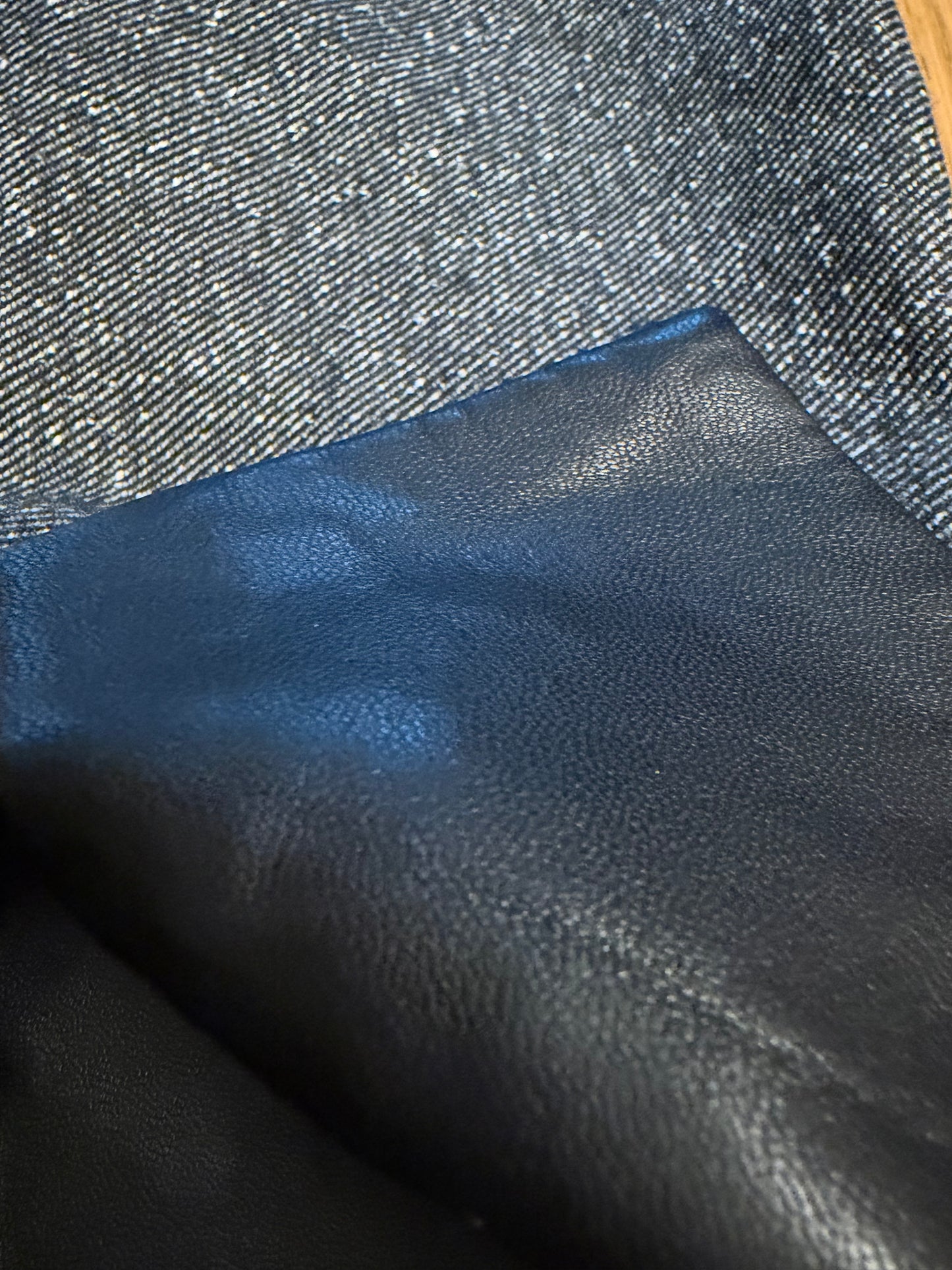 Midi dress with zipper front and faux leather details