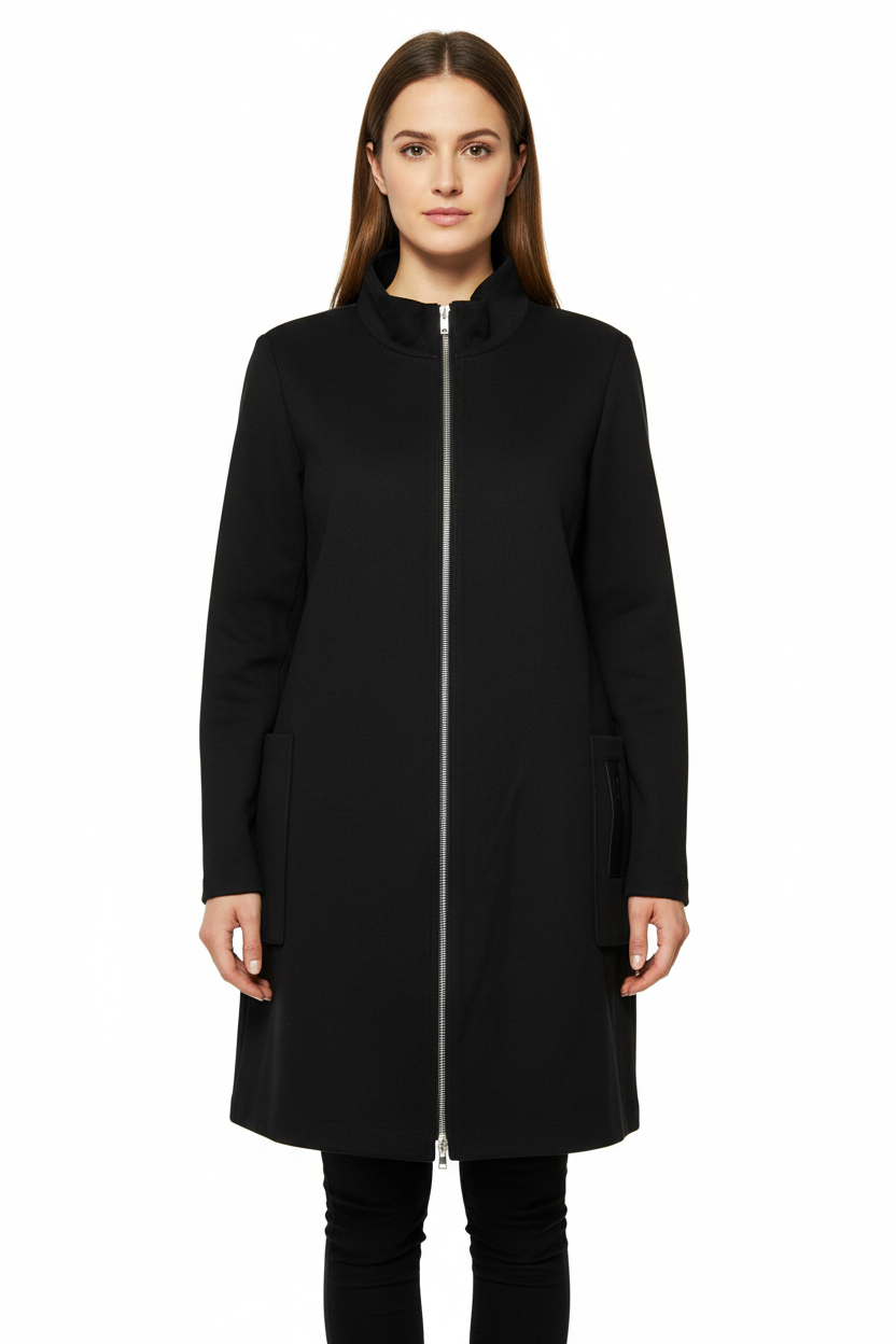 Jacket with eye print on a back