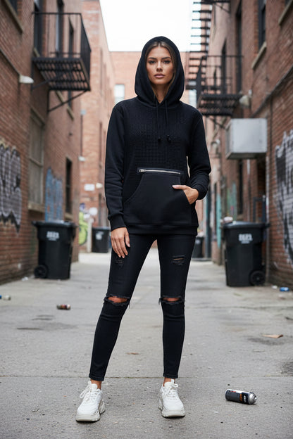 Long sleeve hoodie with front pocket