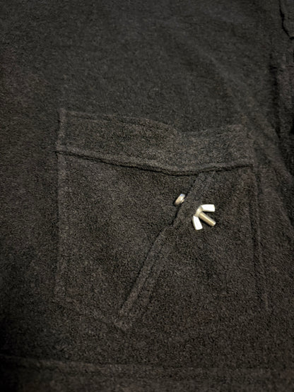 Cowl neck sweater with real metal screw detail