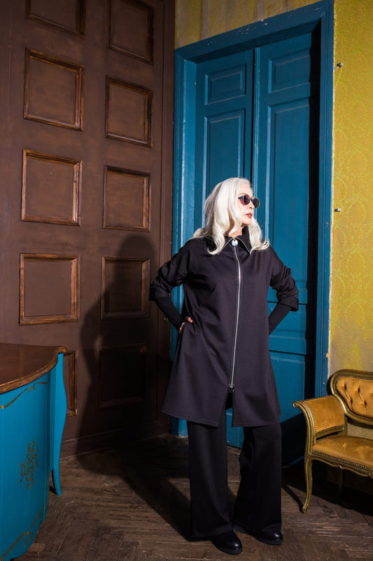 Long sleeve oversized duster