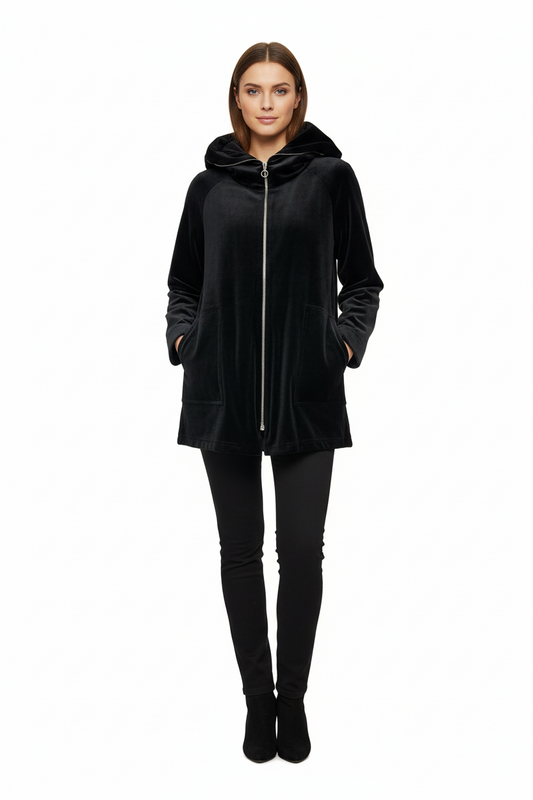 Velvet Jacket with zipper details