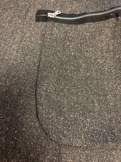 Asymmetrical skirt with front zipper detail