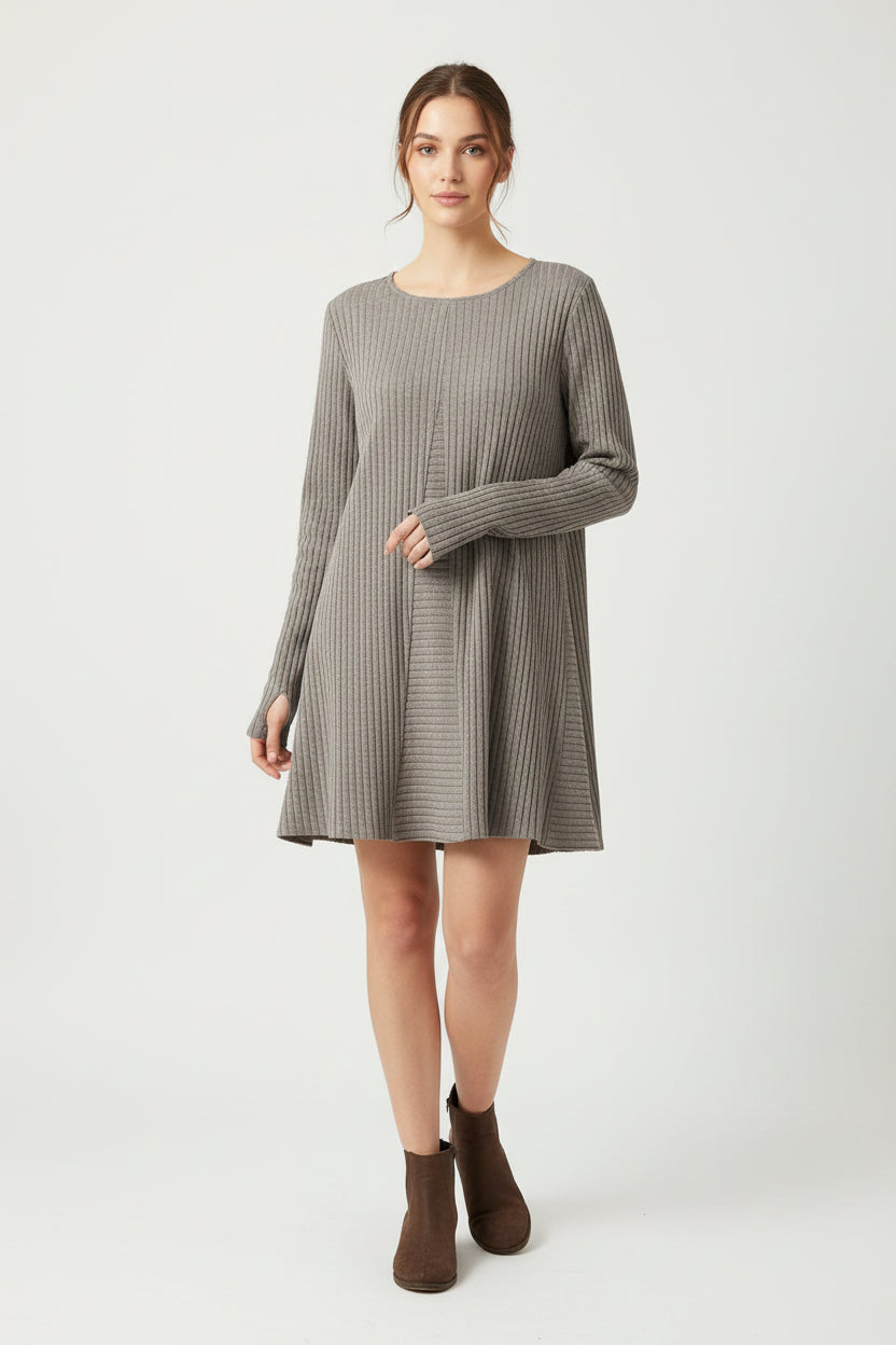 A-line long sleeves tunic