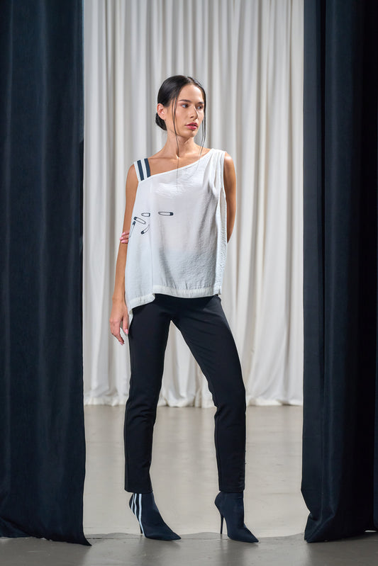 Safety Pin Asymmetric Top