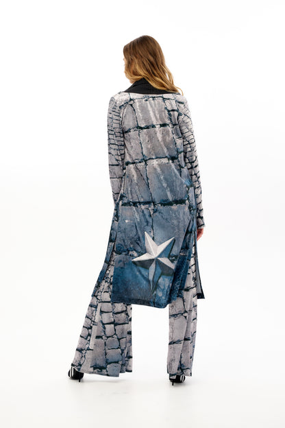 Long Cardigan with Print