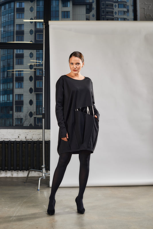 Cocoon Dress with thumb hole and pocket