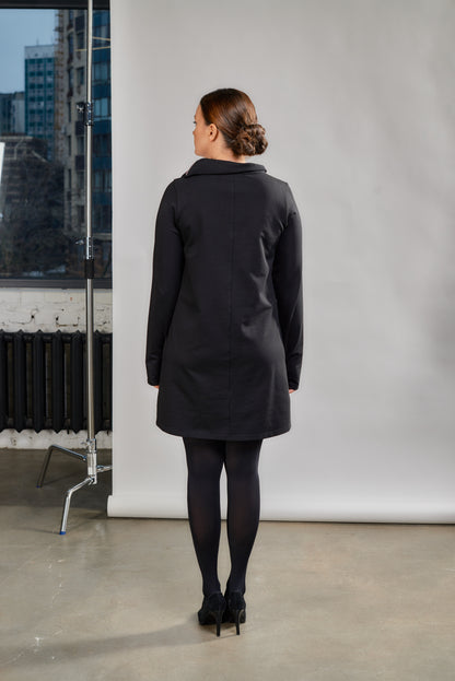 A-line dress with safety-pins detail