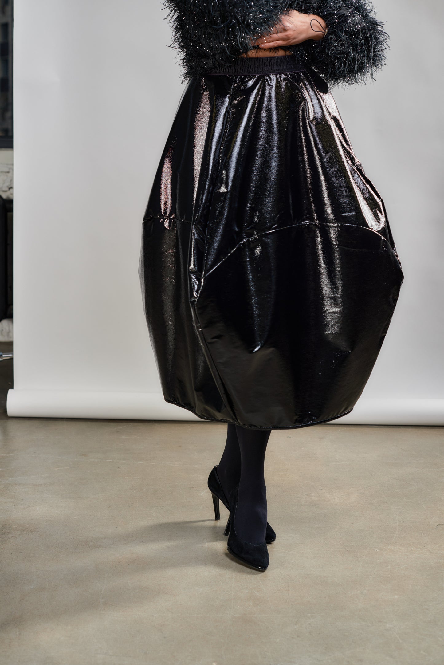 Striking balloon-style skirt