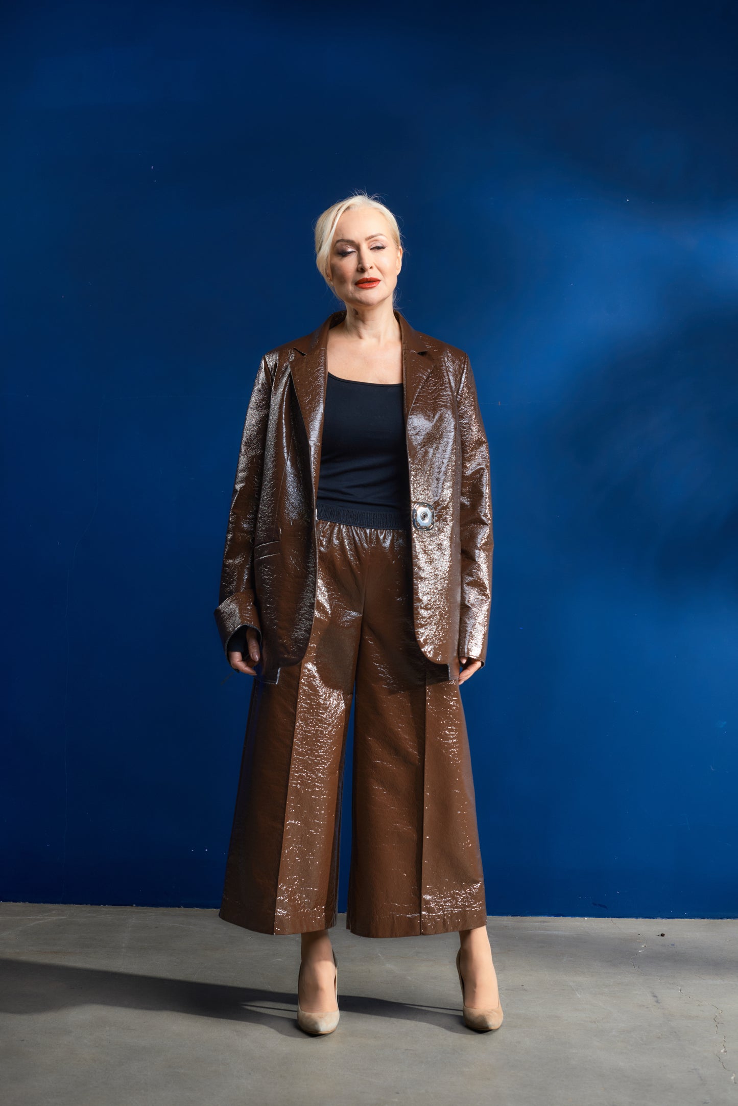 Gaucho Pants with Pockets and Elastic waistline