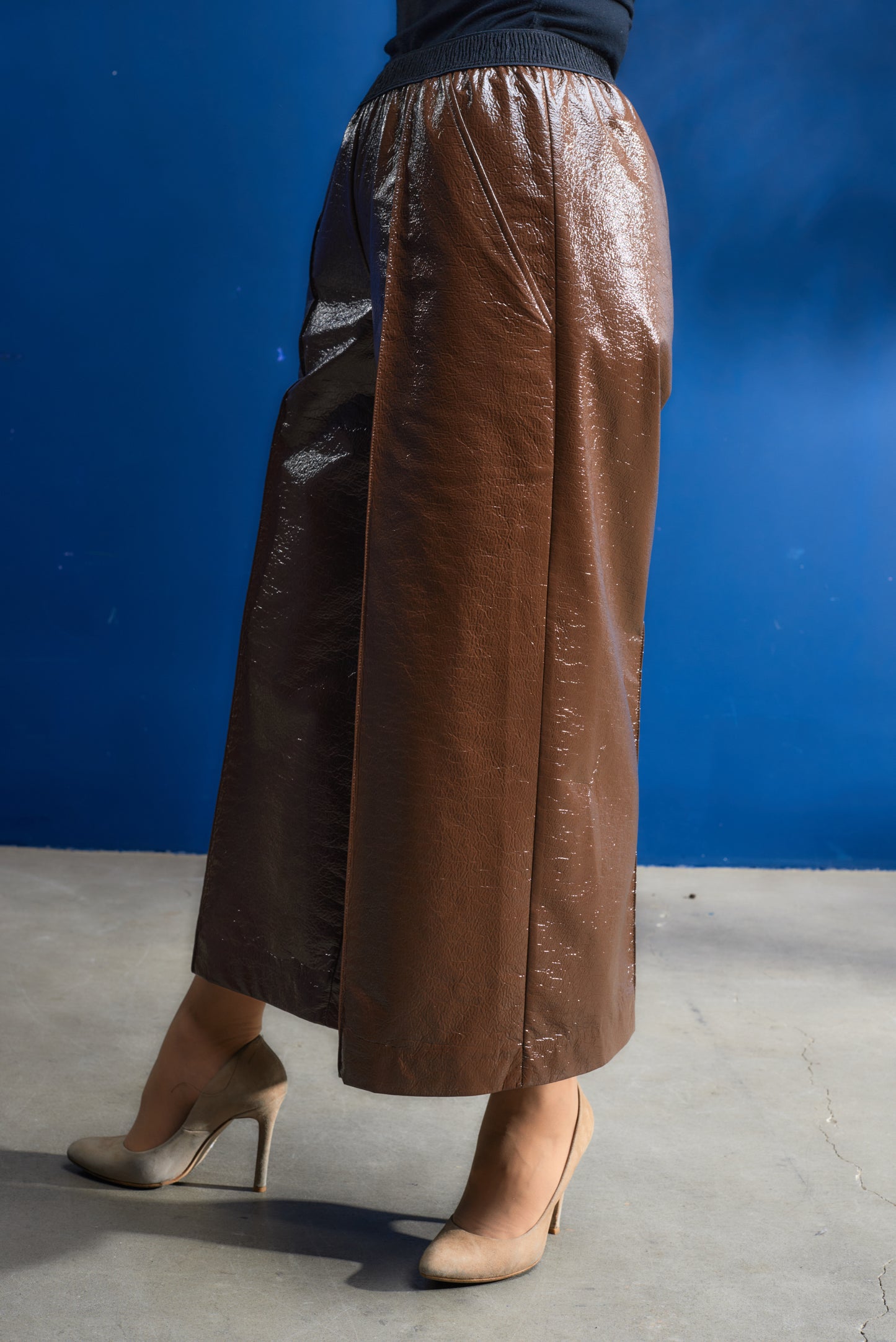 Gaucho Pants with Pockets and Elastic waistline