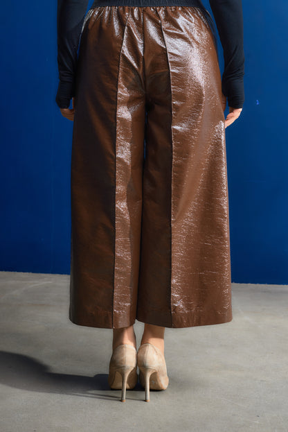 Gaucho Pants with Pockets and Elastic waistline