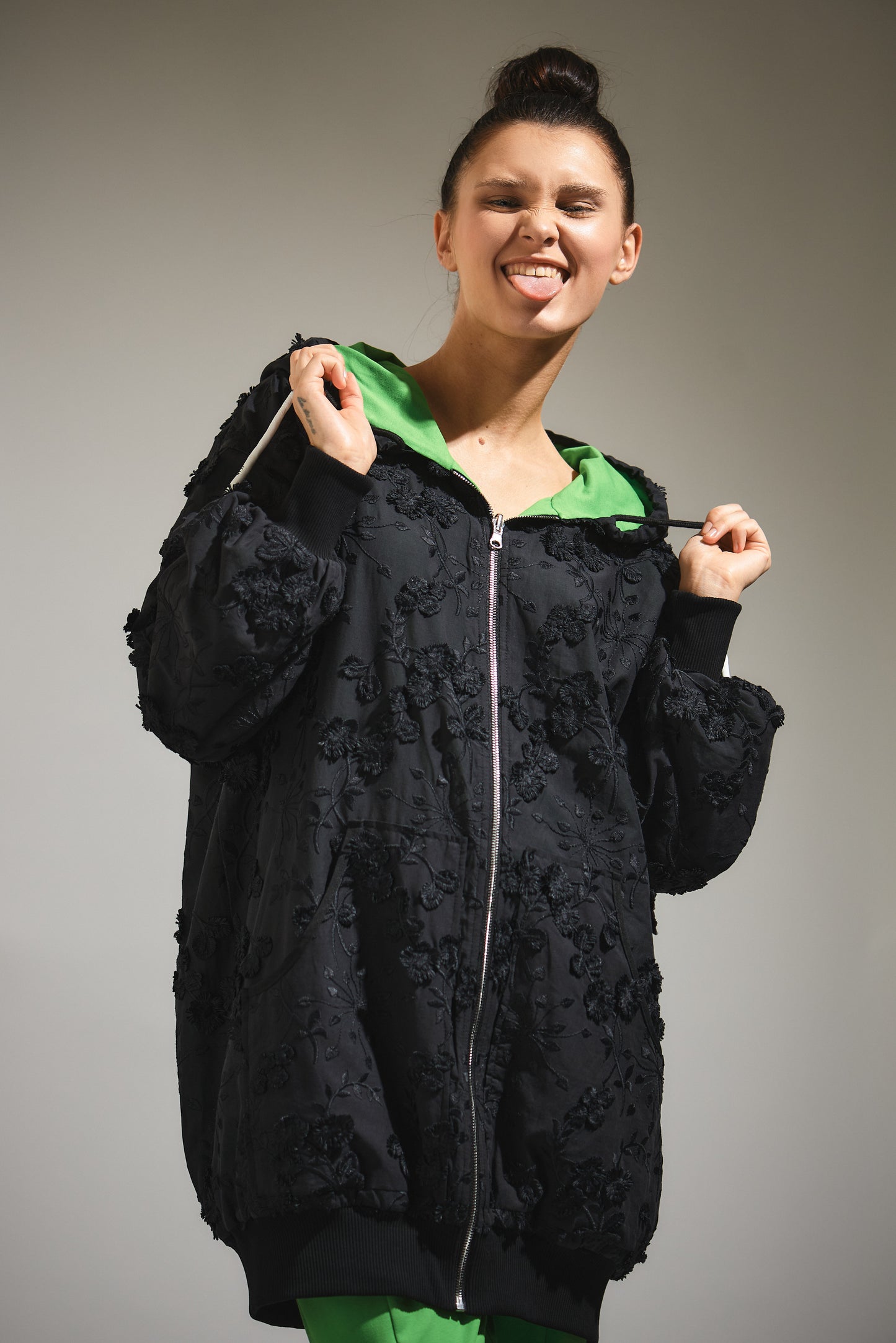 Hoodie jacket reversible