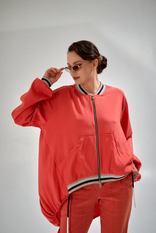 Long sleeve jacket 100%Silk from Japan |  NY77DESIGN