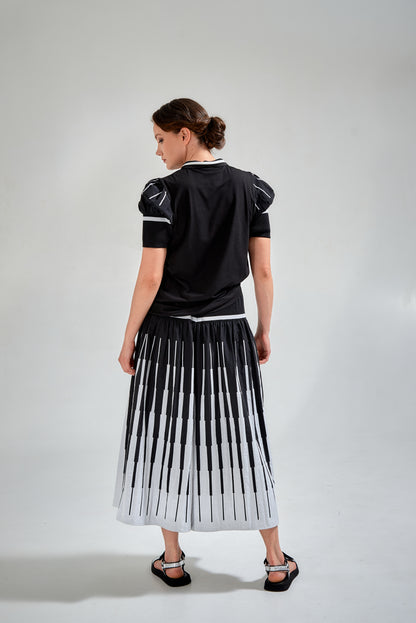 Polo top with blade puller zipper front |  NY77DESIGN