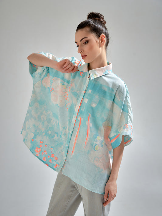 Short sleeve shirt square design |  NY77DESIGN