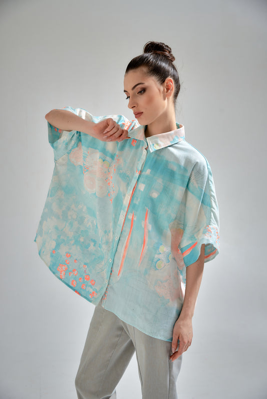 Short sleeve shirt square design |  NY77DESIGN