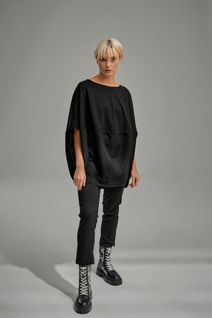 Round design top with half mesh overlay